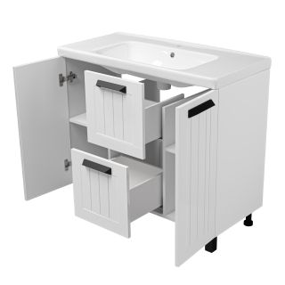 Напольная тумба под раковину Misty Спарта 100см белый